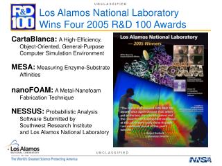 Los Alamos National Laboratory Wins Four 2005 R&amp;D 100 Awards