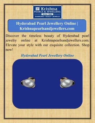 Hyderabad Pearl Jewellery Online   Krishnapearlsandjewellers.com