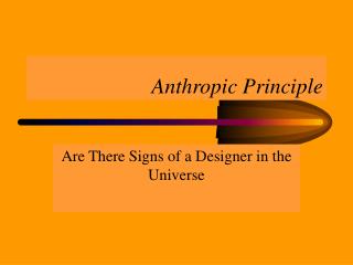 anthropic theory