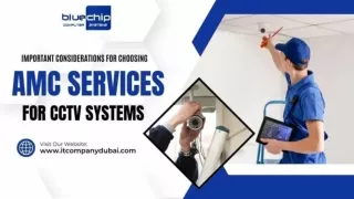 Important Considerations for Choosing AMC Services for CCTV Systems