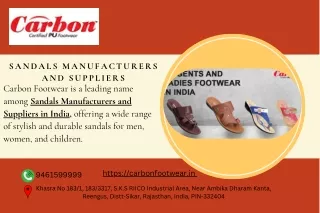 Top Sandals Manufacturers and Suppliers in India