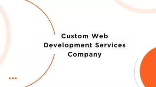 Custom Web Development Services Company