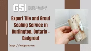 Expert Tile and Grout Sealing Service in Burlington, Ontario – Badgrout