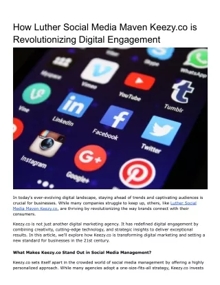 How Luther Social Media Maven Keezy