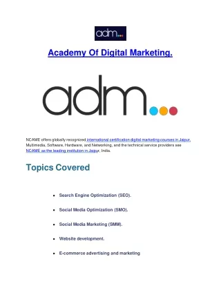 Academy Of Digital Marketing