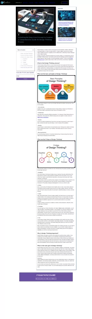 Concept to Creation_ Navigating the Design Thinking Process