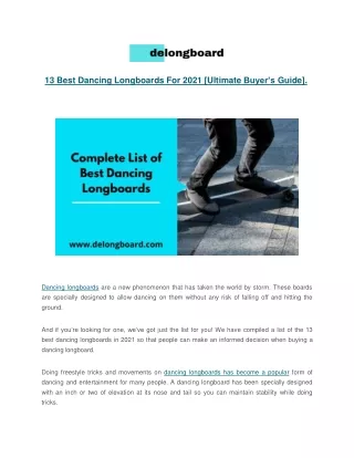 13 Best Dancing Longboards for 2021 [Ultimate Buyer’s Guide].