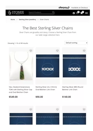 Shop high-quality sterling silver chains at great prices  Stonex Jewellers