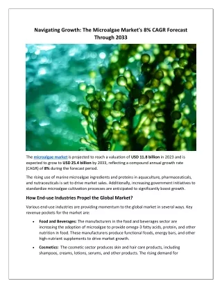 Microalgae Market
