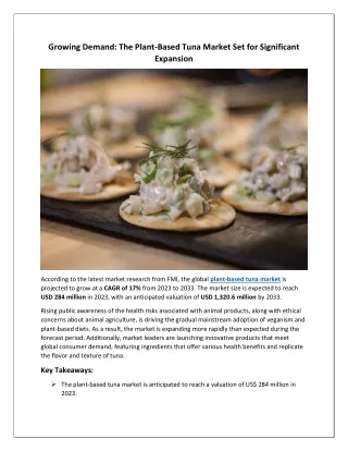 Plant-Based Tuna Market