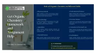 Role of organic chemistry in different fields