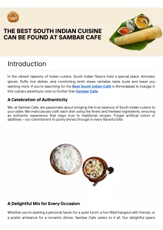 Award-Winning South Indian Restaurant with Open Seating