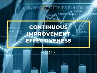 Maximizing Continuous Improvement Effectiveness