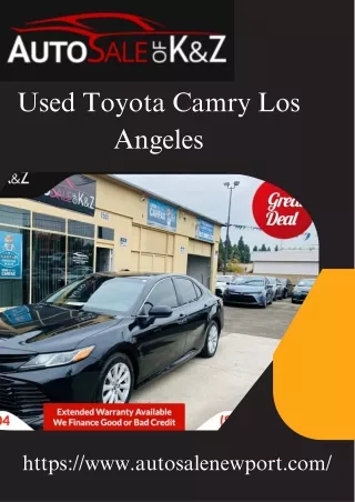 Find The Perfect Used Toyota Camry In Los Angeles  Affordable Deals