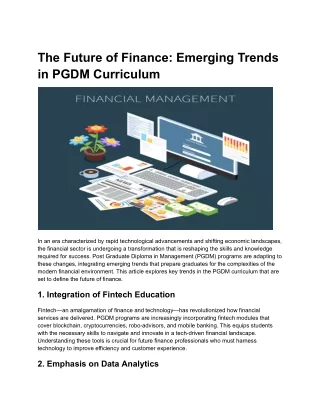 The Future of Finance_ Emerging Trends in PGDM Curriculum