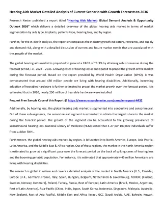 Hearing Aids Market Size 2036