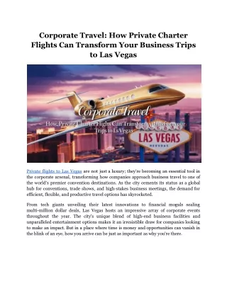 Corporate Travel_ How Private Charter Flights Can Transform Your Business Trips to Las Vegas