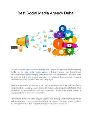 Best Social Media Agency Dubai