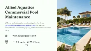 Commercial Pool Maintenance Plano