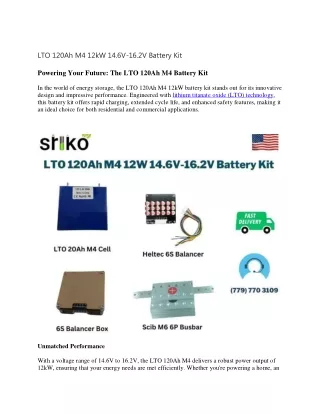 LTO 120Ah M4 12kW 14