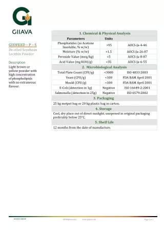 Which are the leading businesses in the market for de-oiled lecithin |Giiava.com