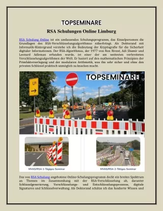 RSA Schulungen Online Limburg