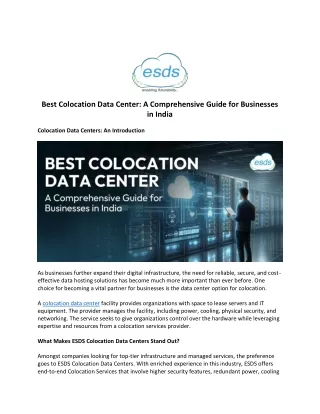 Best Colocation Data Center: A Comprehensive Guide for Businesses in India