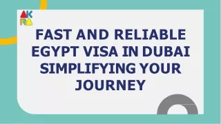 Fast and Reliable Egypt Visa in Dubai: Simplifying Your Journey