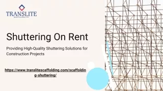 Shuttering On Rent - Translite Scaffolding