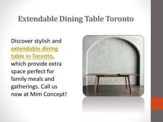 Extendable Dining Table Toronto