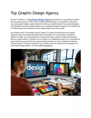 Top Graphic Design Agency