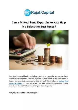 Can a Mutual Fund Expert in Kolkata Help Me Select the Best Funds