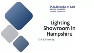 Lighting Showroom in Hampshire