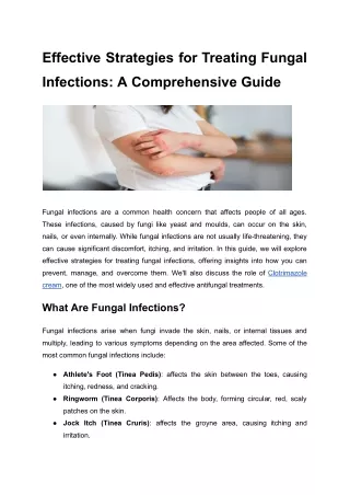 Effective Strategies for Treating Fungal Infections_ A Comprehensive Guide