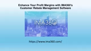 Enhance Your Profit Margins with IMA360's Customer Rebate Management Software