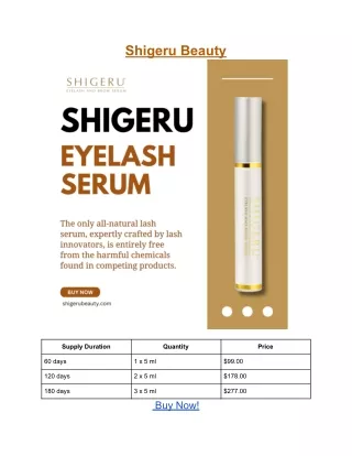 Shigeru Beauty