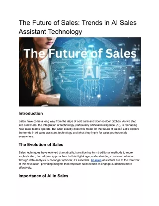 The Future of Sales_ Trends in AI Sales Assistant Technology