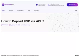 How to Deposit USD via ACH?