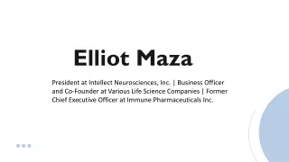 Elliot Maza - A Multiskilled Mastermind From Fort Lee, NJ