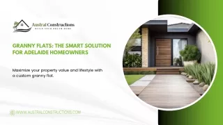Granny Flat Builders in Adelaide