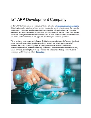 IoT APP Development Company