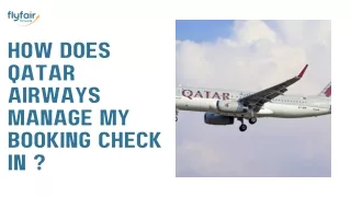 How Does Qatar Airways Manage My Booking Check in ?
