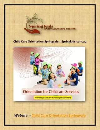 Childcare Springvale South | Springkids.com.au