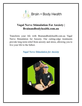 Vagal Nerve Stimulation For Anxiety  Brainandbodyhealth.com