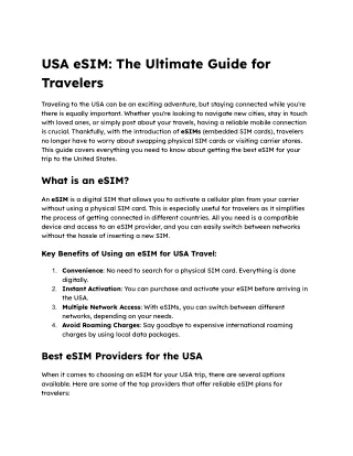 USA eSIM_ The Ultimate Guide for Travelers