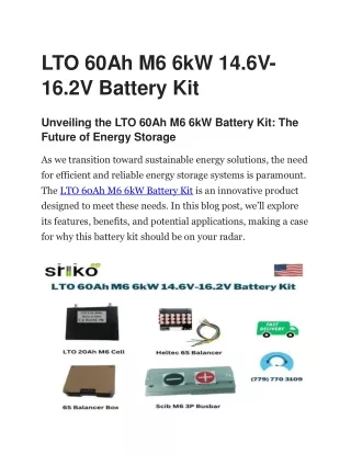 LTO 60Ah M6 6kW 14
