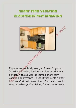 SHORT TERM VACATION APARTMENTS NEW KINGSTON