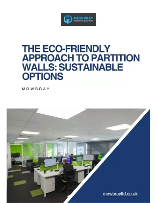 The Eco-Friendly Approach to Partition Walls Sustainable Options