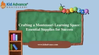 Crafting a Montessori Learning Space Essential Supplies for Success