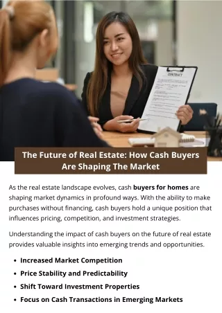 The Future of Real Estate: How Cash Buyers Are Shaping The Market